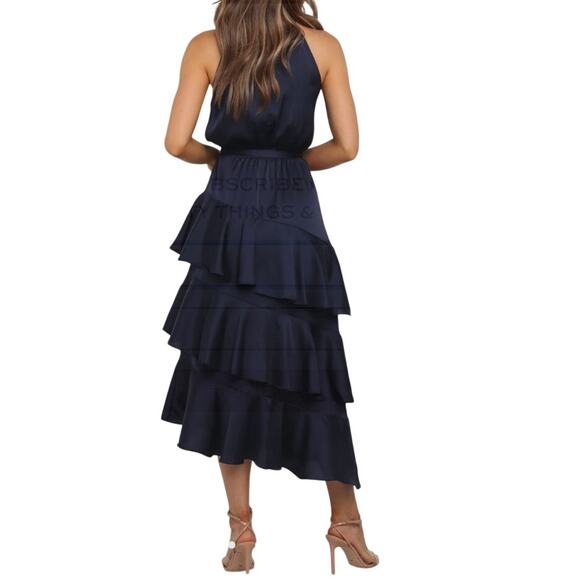 Petal + Pup dress seychelle sleeveless navy blue size 0 - DEFECT - Picture 8 of 8